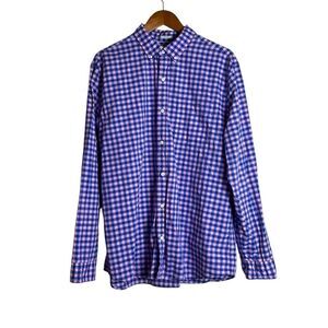 Hawker Rye pink & blue checkered button down‎ shirt